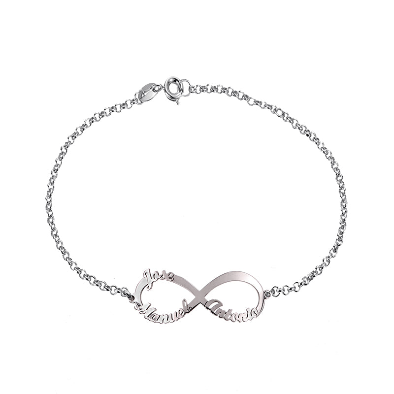 Bracelet en Argent avec Symbole Infini