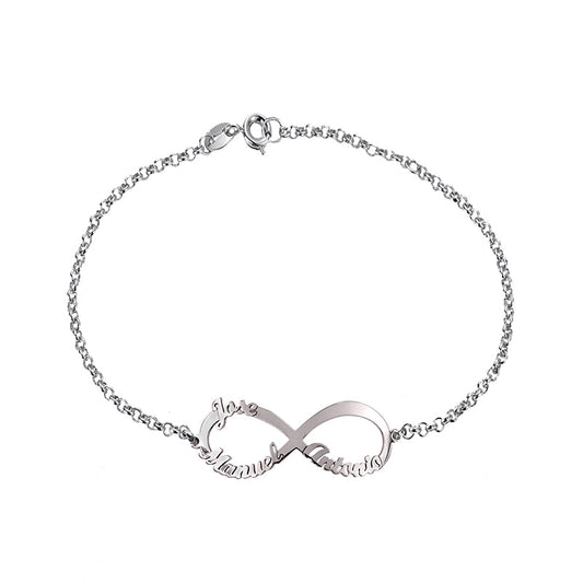 Bracelet en Argent avec Symbole Infini