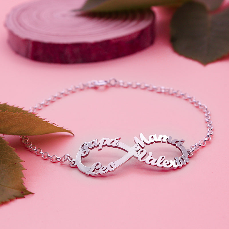 Bracelet en Argent avec Symbole Infini