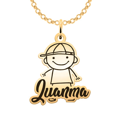 Bracelet en argent plaqué or avec jusqu'à 6 pendentifs enfants