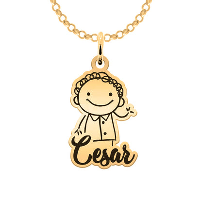 Bracelet en argent plaqué or avec jusqu'à 6 pendentifs enfants