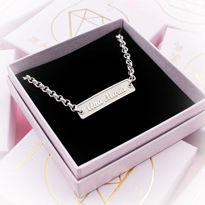 Bracelet esclave argent prénom en relief