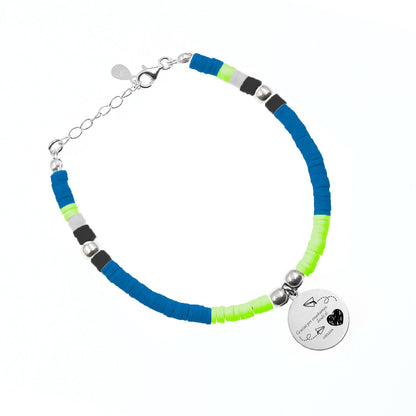 Bracelet Gran Canaria personnalisable - Argent et perles