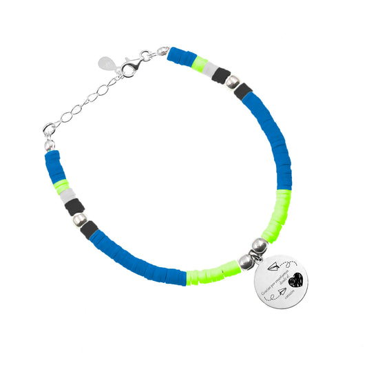 Bracelet Gran Canaria personnalisable - Argent et perles