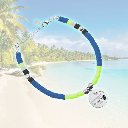 Bracelet Gran Canaria personnalisable - Argent et perles
