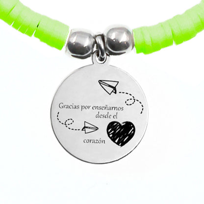 Bracelet Gran Canaria personnalisable - Argent et perles