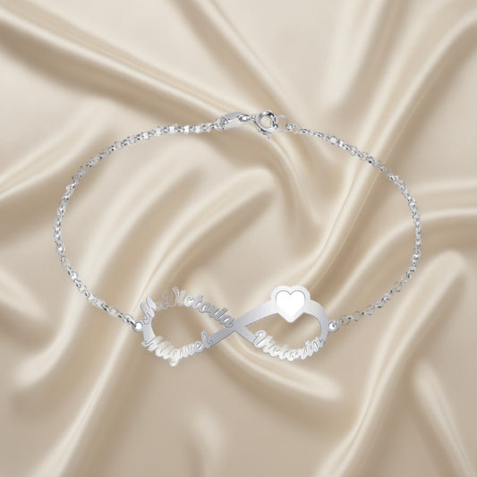 Bracelet Infini Cœur en Argent 925