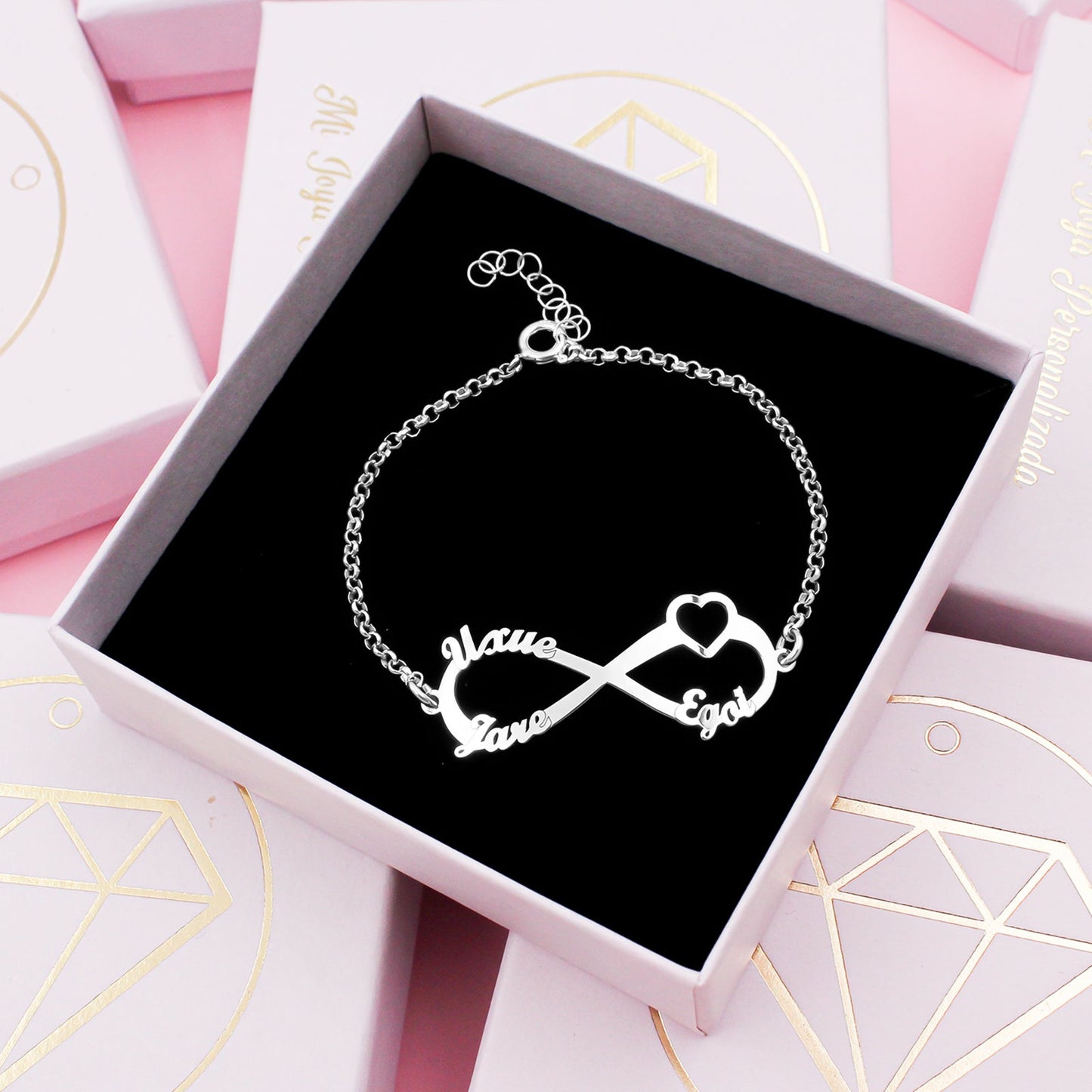 Bracelet Infini Cœur en Argent 925