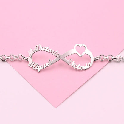 Bracelet Infini Cœur en Argent 925