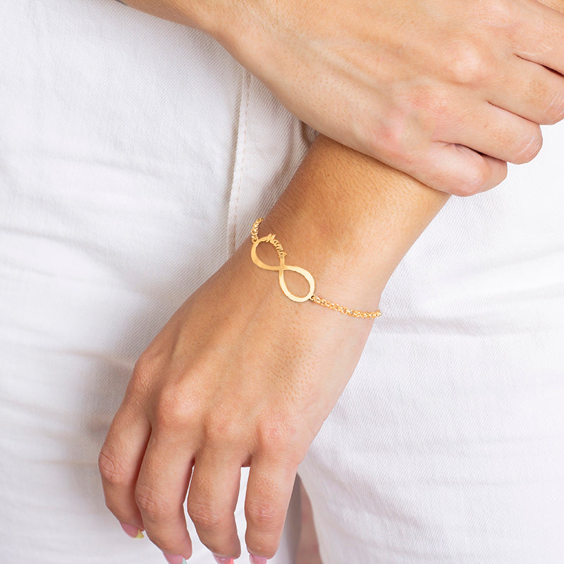 Bracelet Infini en Argent 925 Plaqué Or