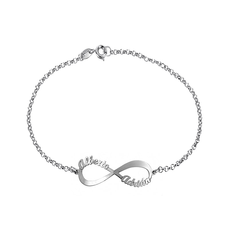 Bracelet Infini en Argent Massif