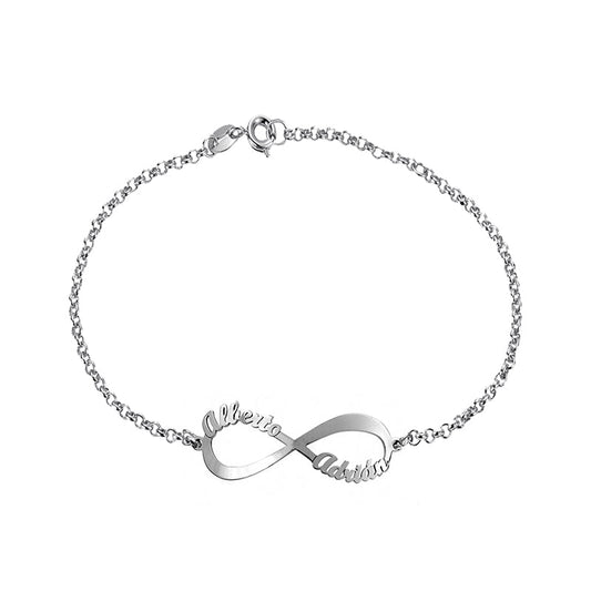 Bracelet Infini en Argent Massif