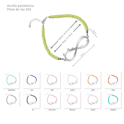 Bracelet Je t'aime Maman, cadeau de fête des mères, argent et argile