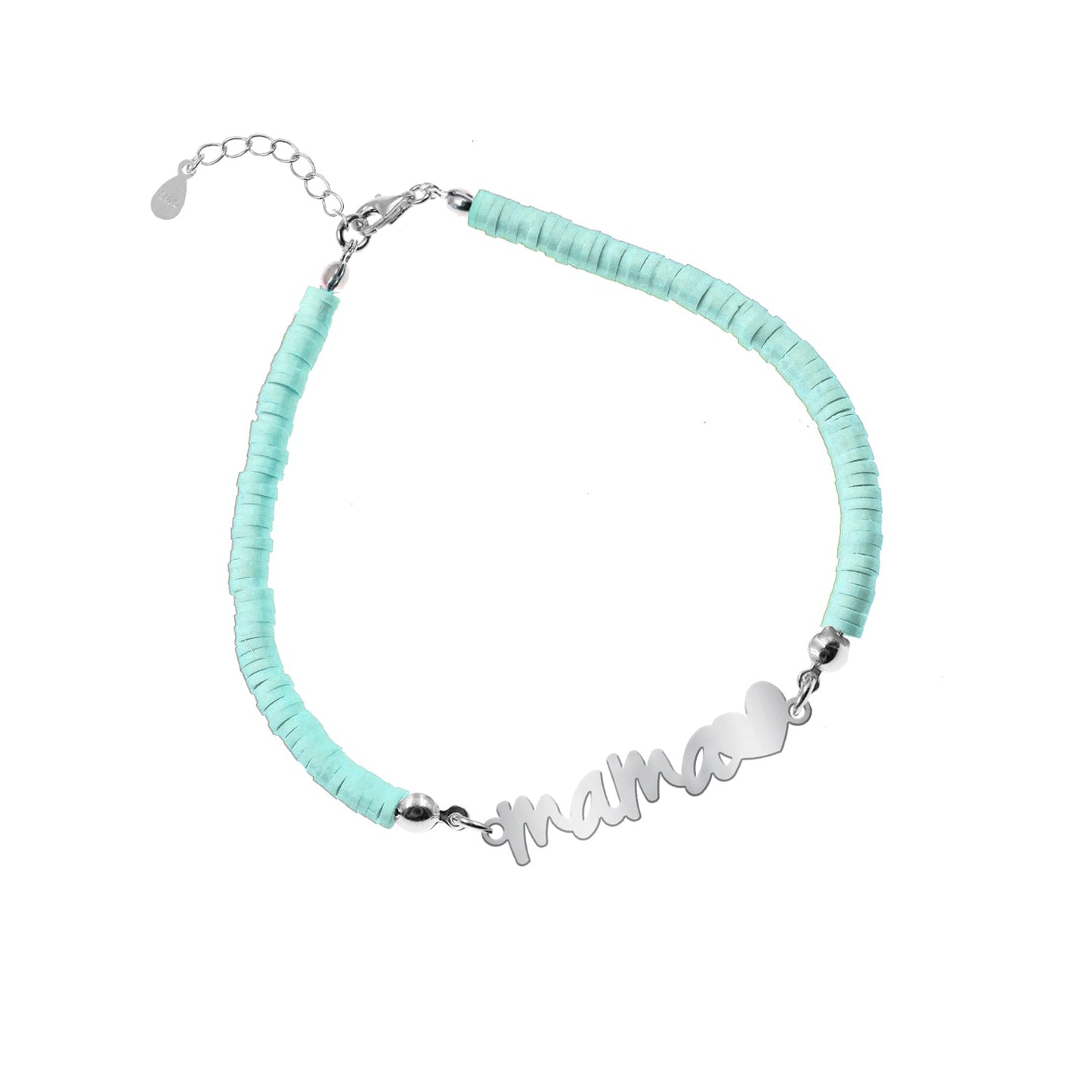 Bracelet Maman en Argent 925 et Argile Polymère