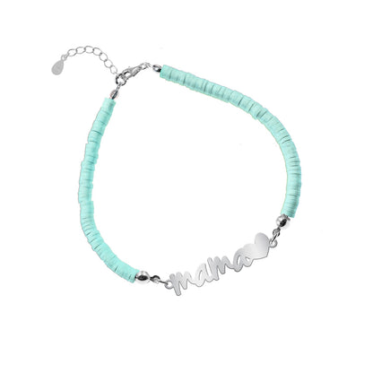 Bracelet Maman en Argent 925 et Argile Polymère