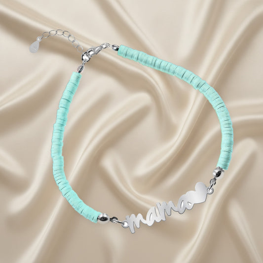 Bracelet Maman en Argent 925 et Argile Polymère