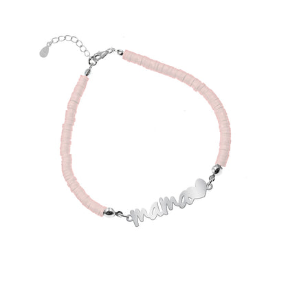 Bracelet Maman en Argent 925 et Argile Polymère