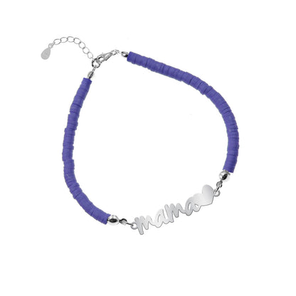 Bracelet Maman en Argent 925 et Argile Polymère
