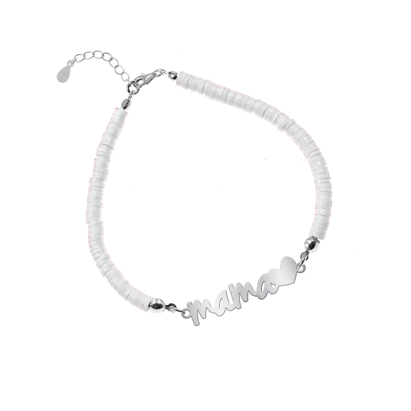Bracelet Maman en Argent 925 et Argile Polymère
