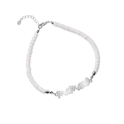 Bracelet Maman en Argent 925 et Argile Polymère