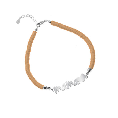 Bracelet Maman en Argent 925 et Argile Polymère