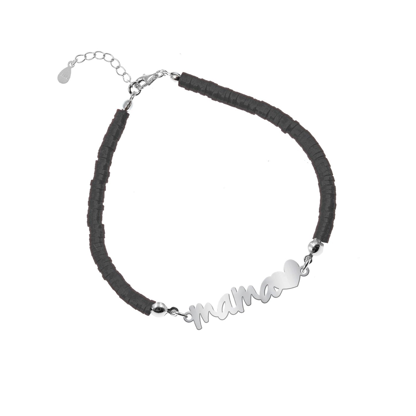 Bracelet Maman en Argent 925 et Argile Polymère