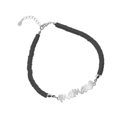 Bracelet Maman en Argent 925 et Argile Polymère