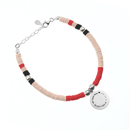 Bracelet personnalisable Formentera en argent et perles