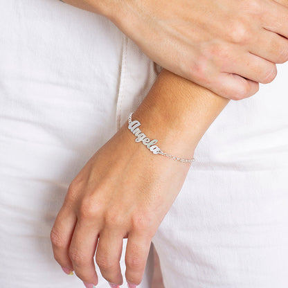 Bracelet prénom personnalisable en argent 925