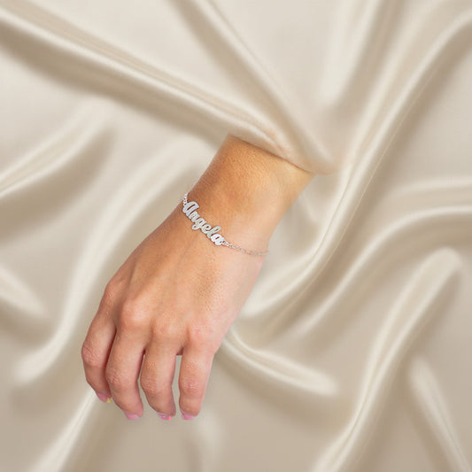 Bracelet prénom personnalisable en argent 925