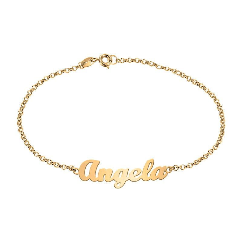 Bracelet Prénom Personnalisé Plaqué Or sur Argent