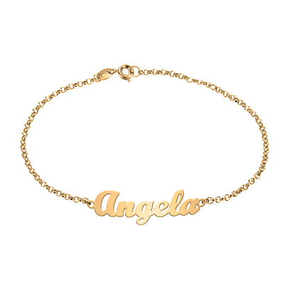 Bracelet Prénom Personnalisé Plaqué Or sur Argent