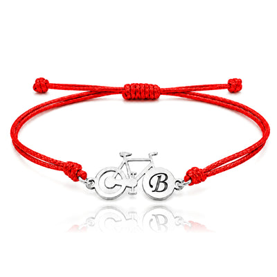 Bracelet Homme Vélo, cuir et argent 925 gravé