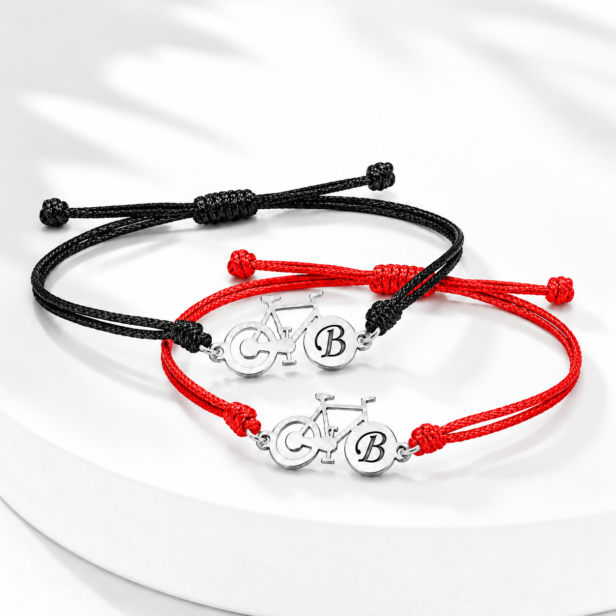 Bracelet vélo en argent 925 et cuir personnalisable