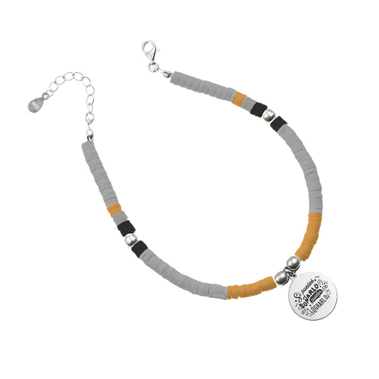 Chaîne de Cheville Maspalomas en Argent 925 et Perles, Personnalisable