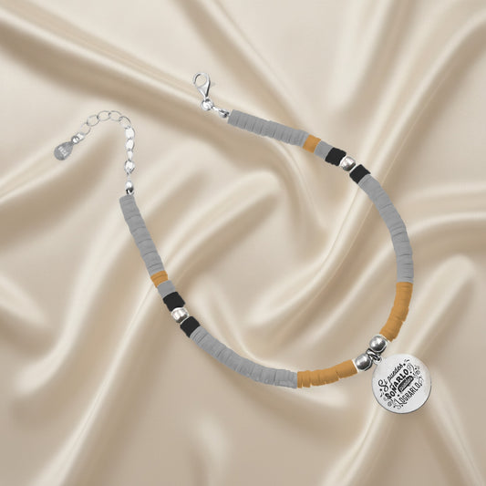 Chaîne de Cheville Maspalomas en Argent 925 et Perles, Personnalisable