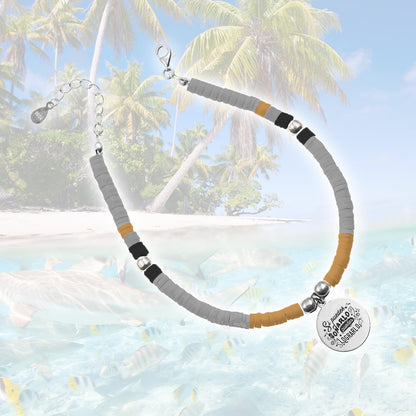 Chaîne de Cheville Maspalomas en Argent 925 et Perles, Personnalisable