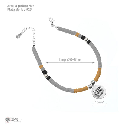 Chaîne de Cheville Maspalomas en Argent 925 et Perles, Personnalisable