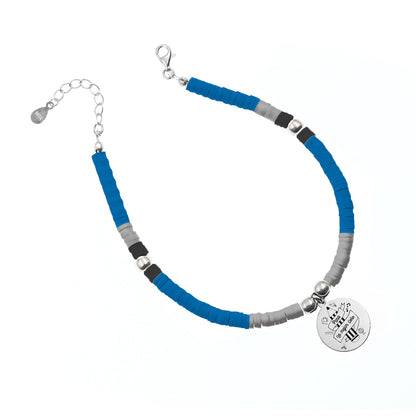 Cheville personnalisée San Sebastián, argent et perles argile
