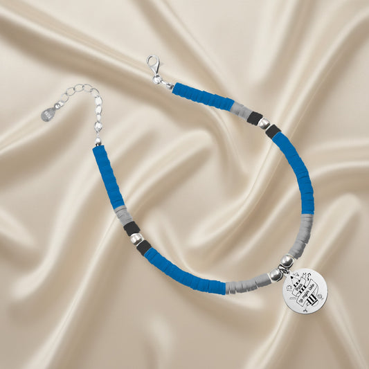 Cheville personnalisée San Sebastián, argent et perles argile