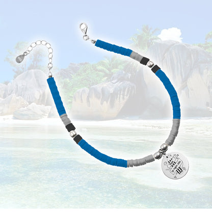 Cheville personnalisée San Sebastián, argent et perles argile