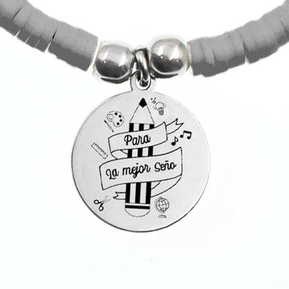 Cheville personnalisée San Sebastián, argent et perles argile