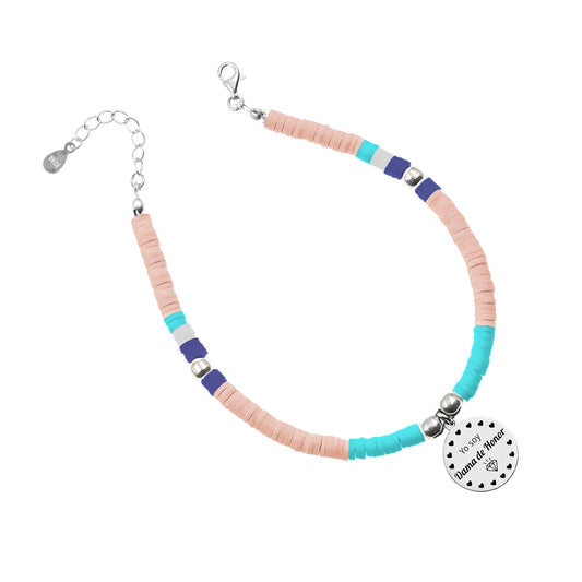 Chevillère personnalisable Mojácar perles et argent 925