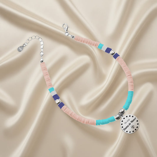 Chevillère personnalisable Mojácar perles et argent 925