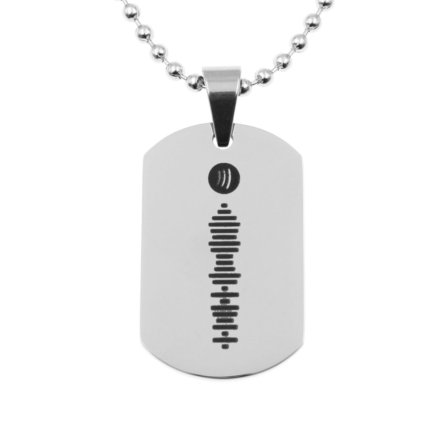 Collier Acier avec Code Spotify