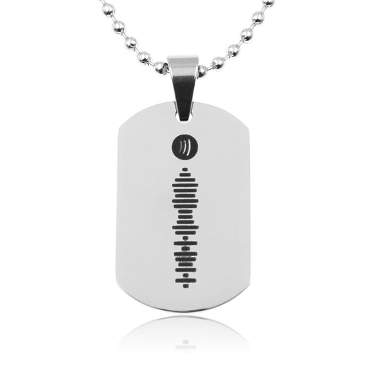 Collier Acier avec Code Spotify