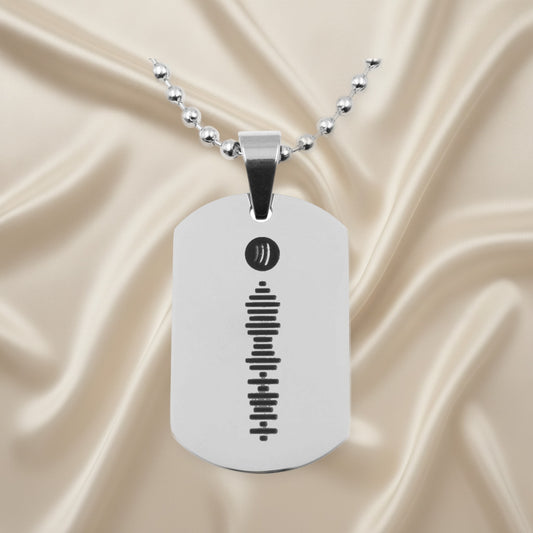 Collier Acier avec Code Spotify