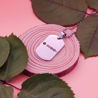 Collier Acier avec Code Spotify