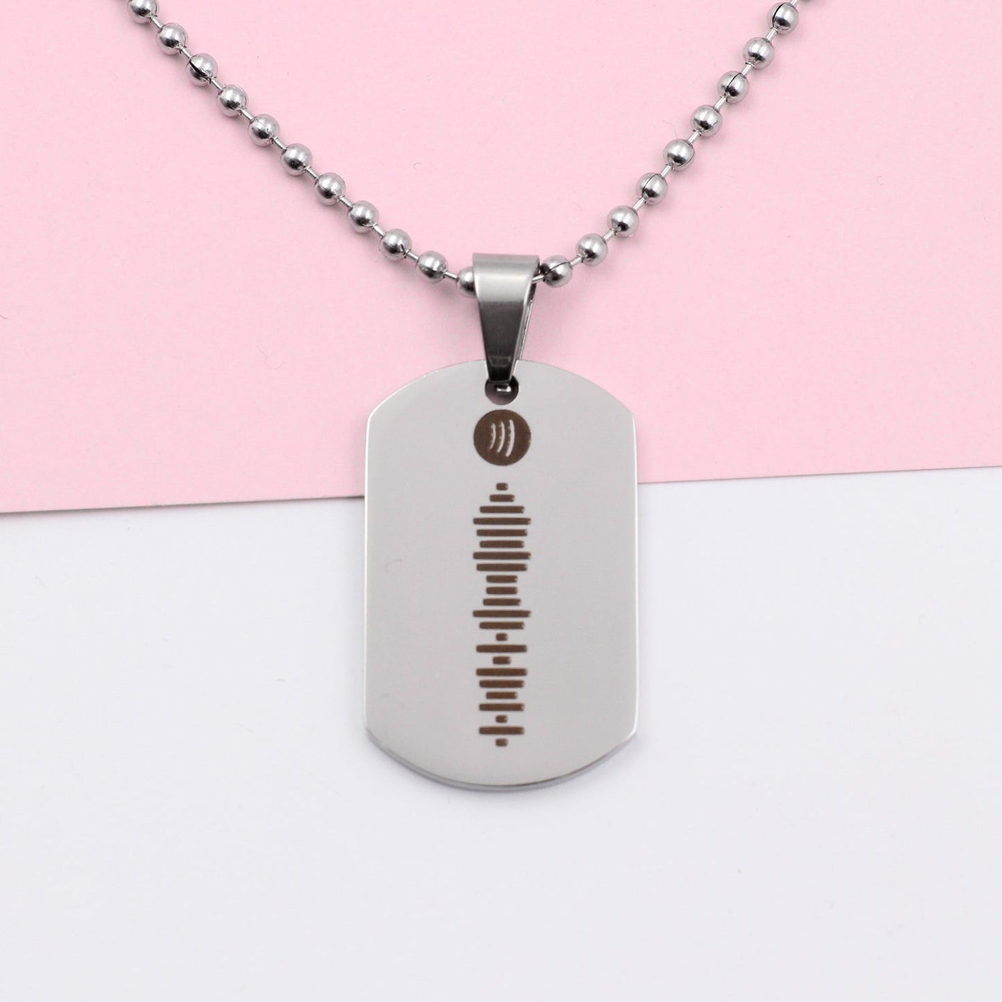 Collier Acier avec Code Spotify