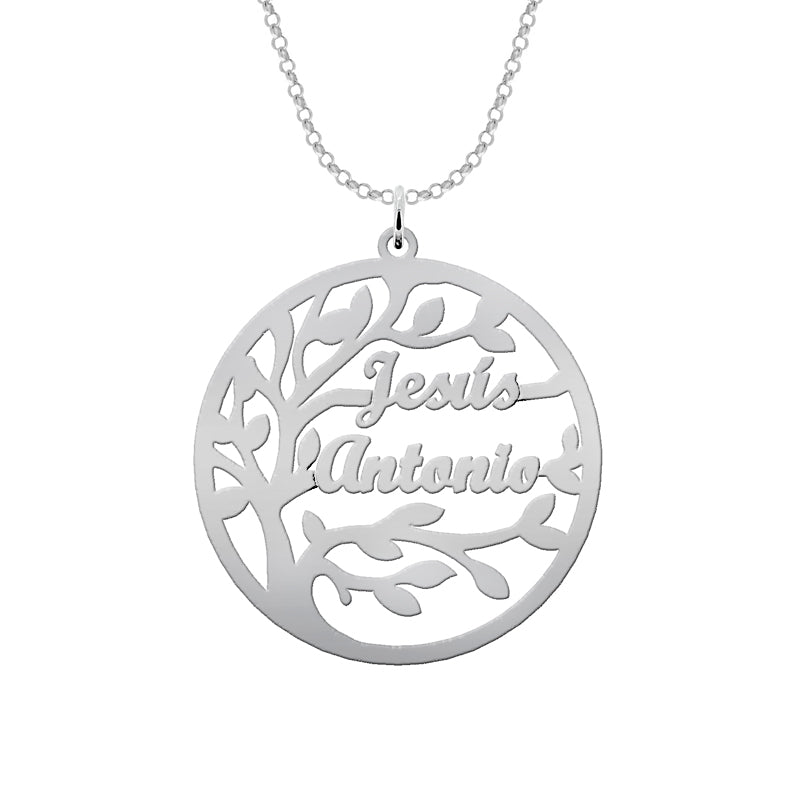 Collier Arbre de Vie Argent 925 personnalisable jusqu'à 4 prénoms